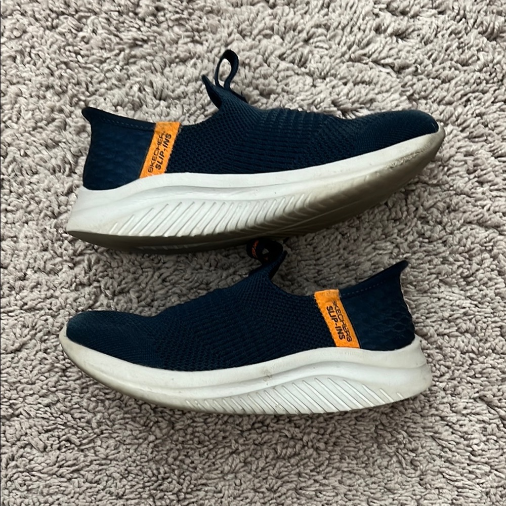 Skechers Navy and Orange Slip-Ins Toddler 11